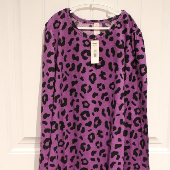 2/$20 🏷 Joe Fresh BNWT Purple Leopard Print Nightie - Picture 2 of 3